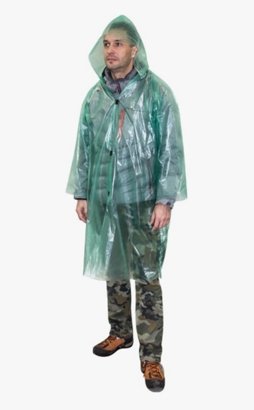 Плащ-дождевик на липучках,(размер 48-54) (1/10/100) "ECOS"