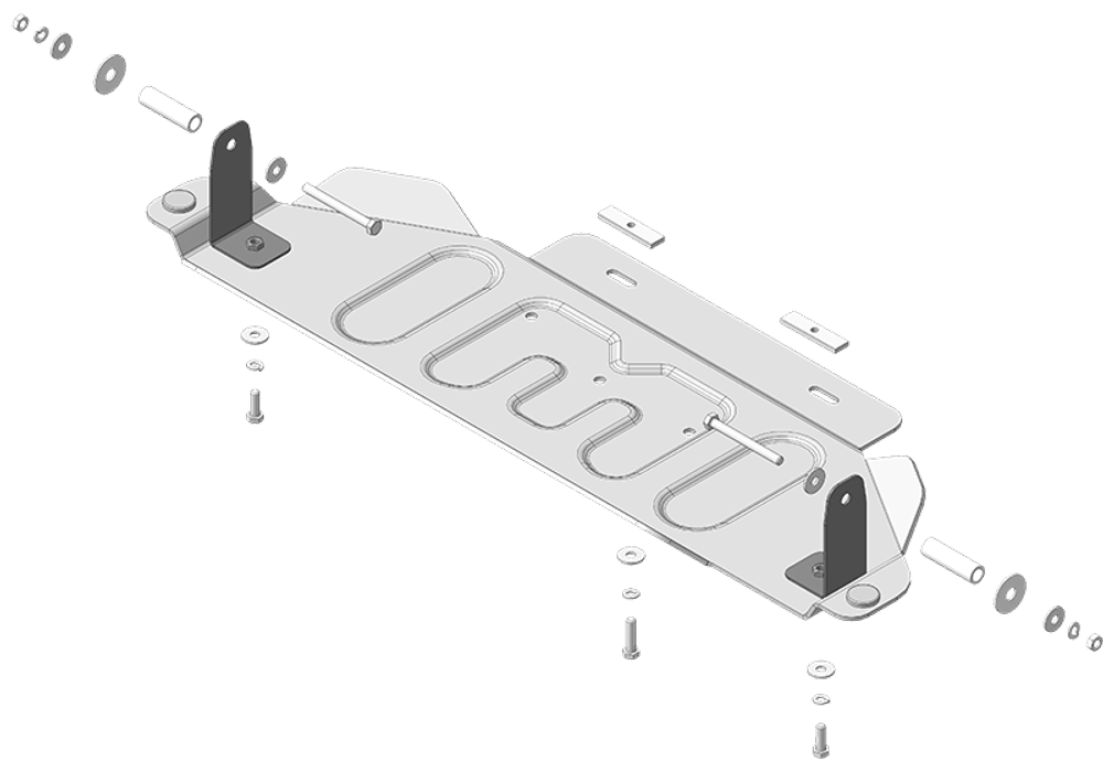 Защита Разд. коробки. 5 мм, Алюминий. для Dodge Ram 1500 2024-н.в., Motodor.32918