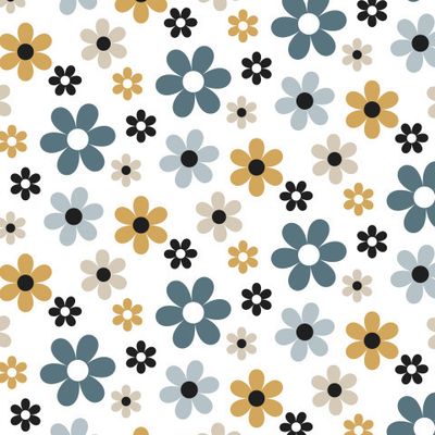 Spring floral fabric print