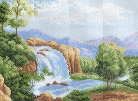 "Водопад"-0685 канва с рисунком