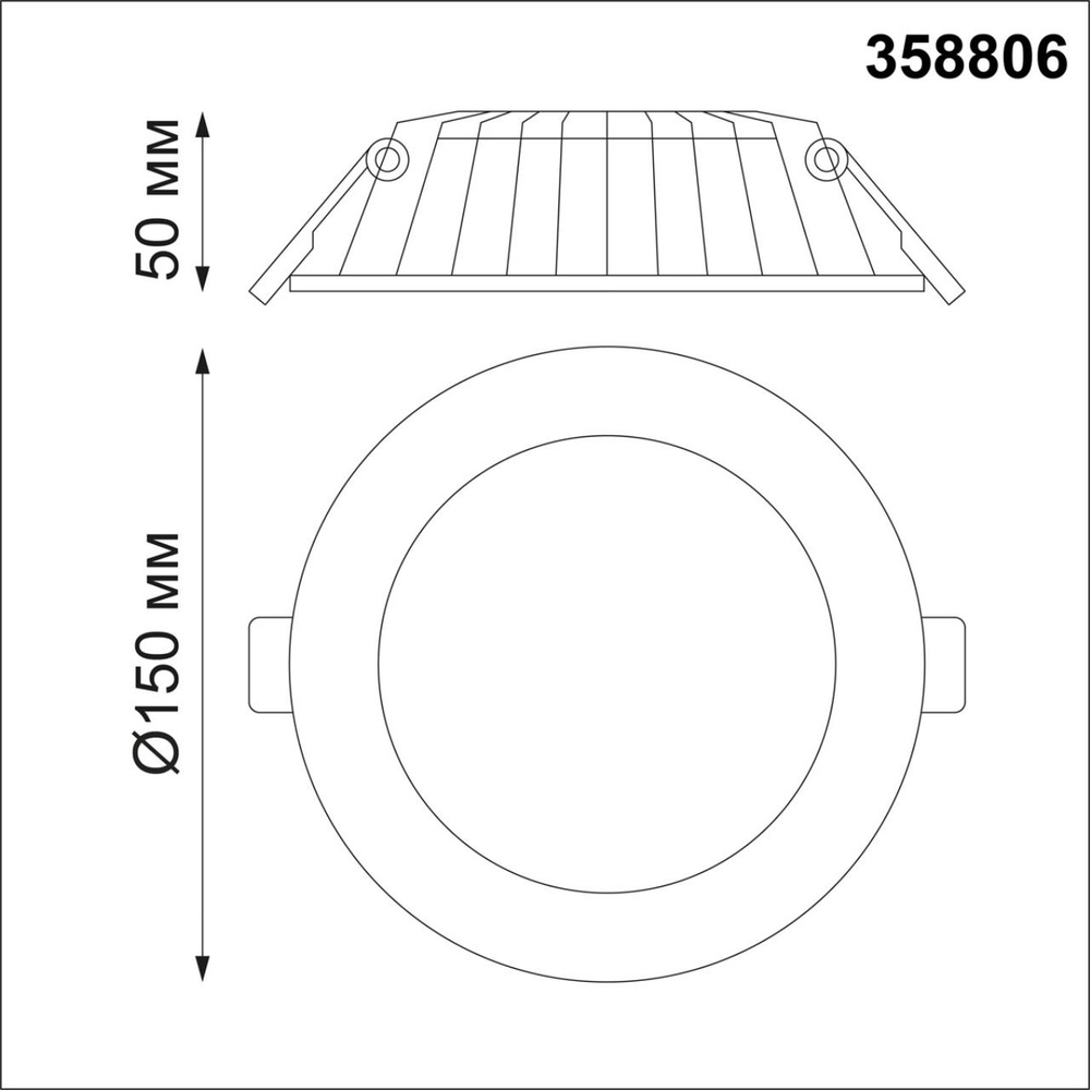 358806 SPOT NT21 494 белый Светильник встраиваемый светодиодный IP20 LED 12W 960Лм 3000K 100-240V GESSO