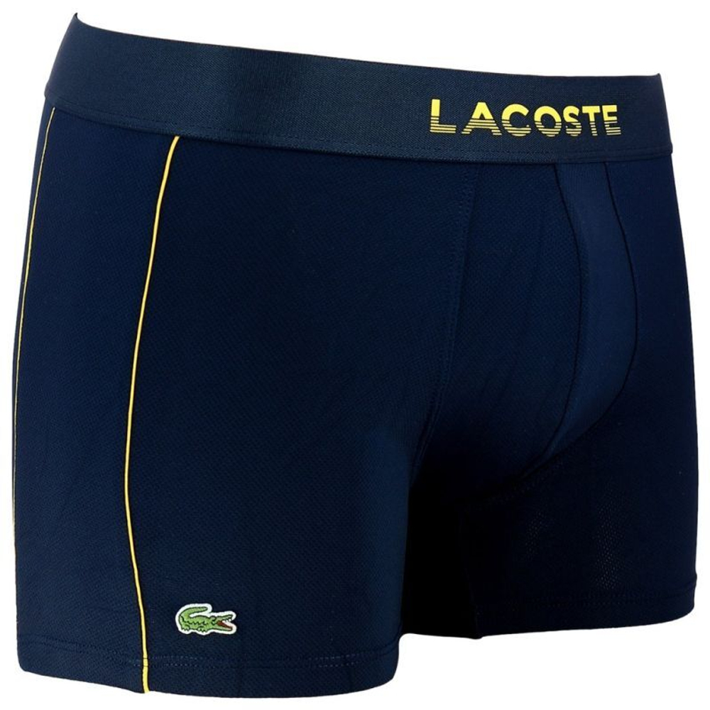 Мужские спортивные боксеры Lacoste Men’s Breathable Technical Mesh Trunk - navy blue/yellow