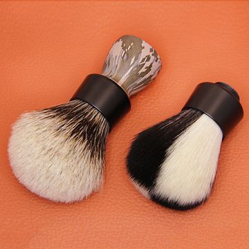 Помазок для бритья YAQI, синтетика + серебристый барсук, алюминий, 24 мм