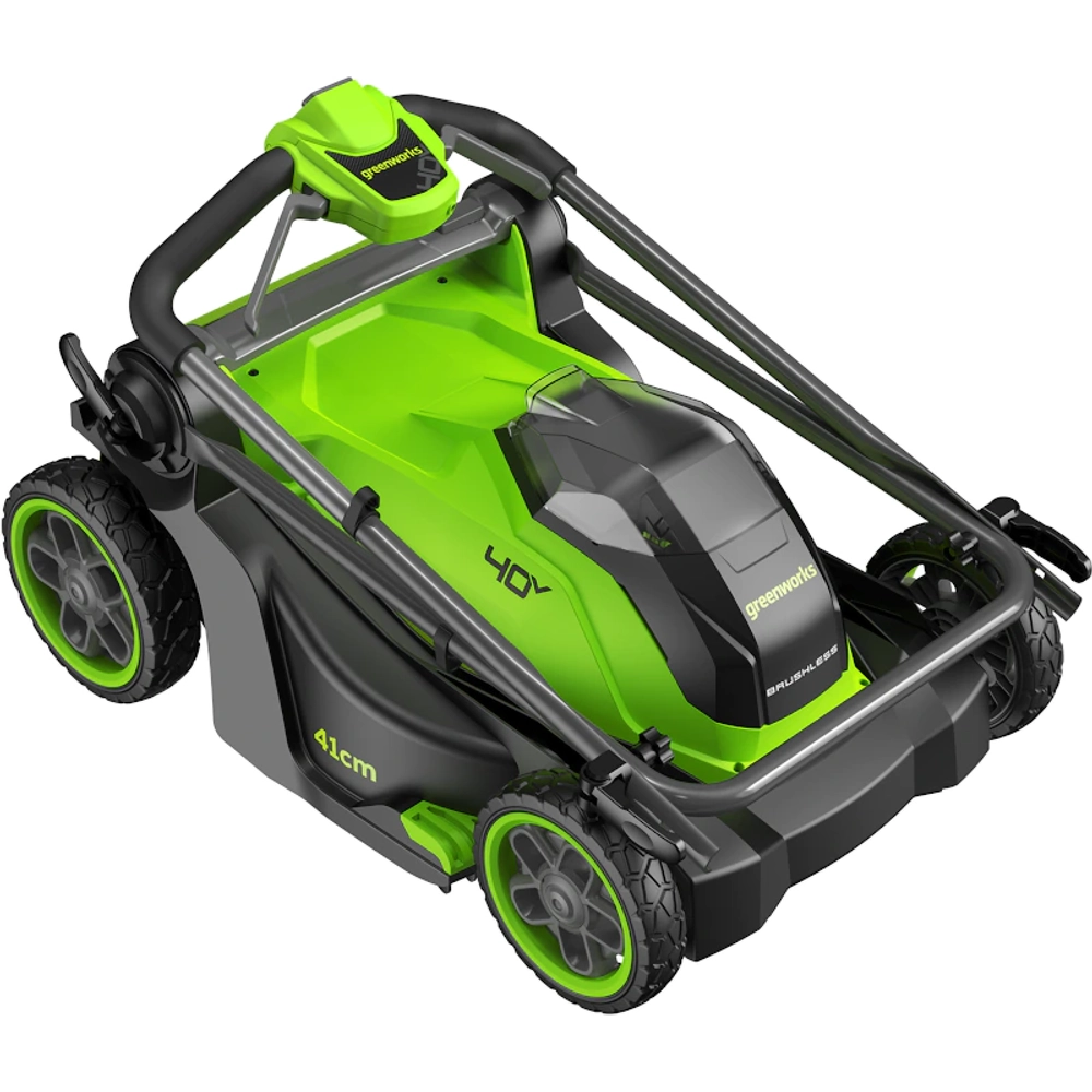 Аккумуляторная газонокосилка Greenworks GD40LM411K4 40В (1 x 4 Ач, Быстрое ЗУ) нож 41 см, 2521007U4F