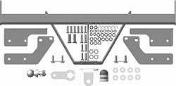 Фаркоп с оцинк. шаром Toyota Hilux 2015-, JAC T6 2019-, Sollers ST6 2023- фланцевое крепление шара, (без электрики, паспорт и сертификат в комплекте) Motodor.92507-FE