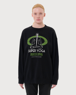 UNDERCOVER x BRIGITTE TANAKA СВИТШОТ ЧЕРНЫЙ SUPER YOGA