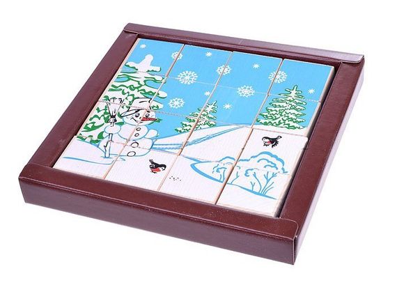 Деревянный пазл &quot;Времена года. Зима/весна&quot;