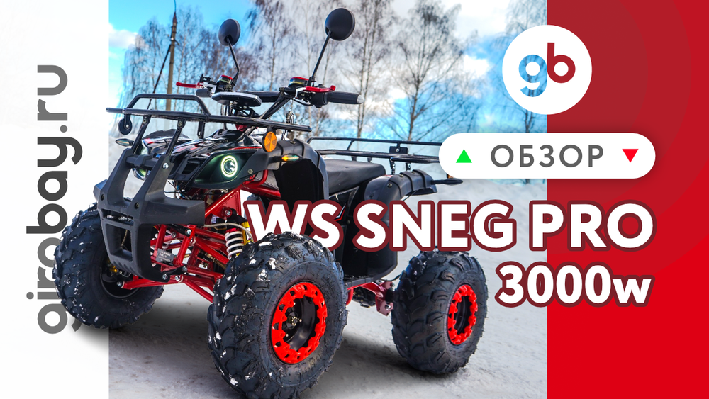 Обзор электроквадроцикла WHITE SIBERIA SNEG PRO 3000W
