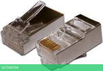 Коннектор TWT TWT-PL45/S-8P8C-6 RJ45 STP 8P8C. Универсальный. кат.6. 100 шт.