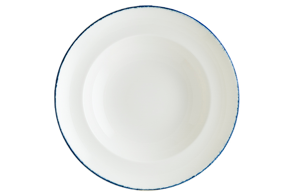 Тарелка для пасты d=300 мм. 550 мл. Ретро синий край