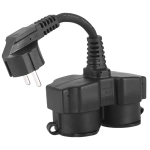 Удлинительный кабель Schuko IP44 с 2 розетками 22 см