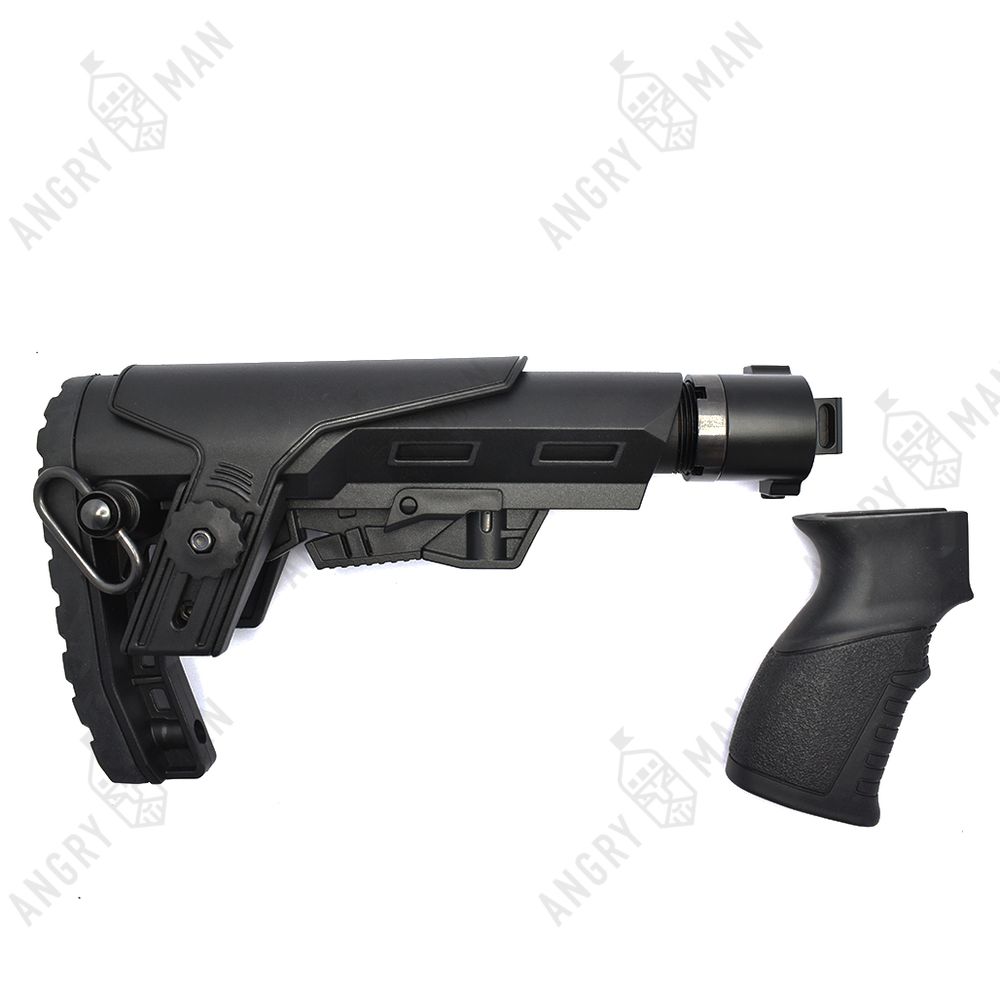 Комплект: Телескопический приклад на Сайгу/АК без завышения, Alpha, K.Arma