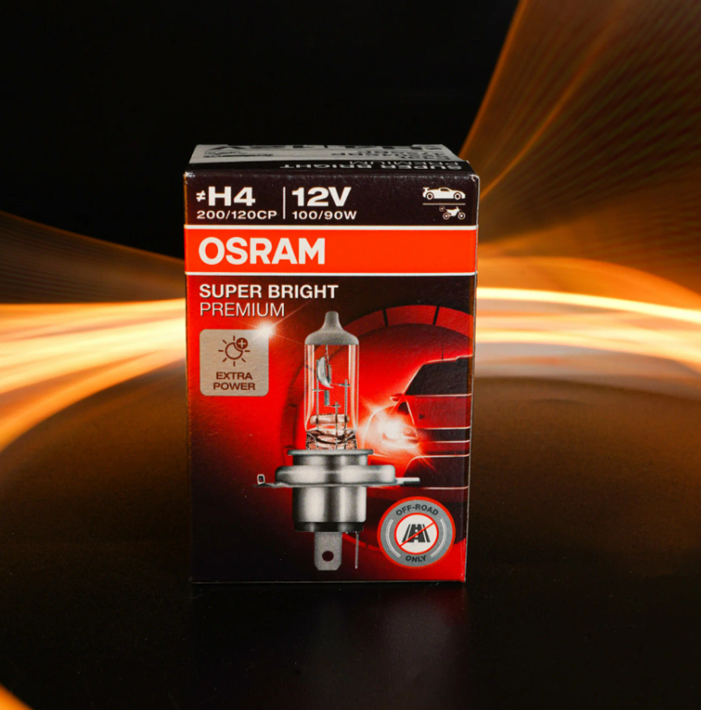 OSRAM H4 Лампа автомобильная галогеновая для фар OFF-ROAD Super Bright Premium 4800К 100/90Вт 12В 1 шт.