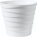 Кашпо для цветов пластиковое 0,9л d-13,2см «Бархан» Белый