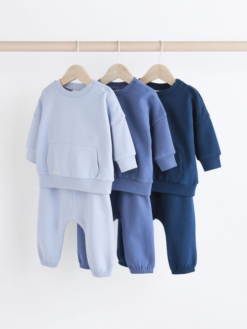 Толстовка и спортивные брюки в комплекте для малышей Next Q96-759, 3 шт., Синий