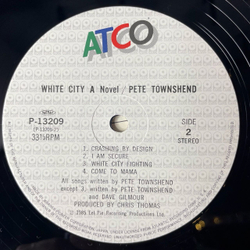 Винтажная виниловая пластинка LP Pete Townshend White City (A Novel) (Japan 1985) (Obi) Brilliant Blues