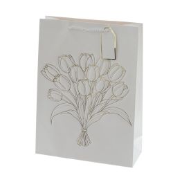 GAEM Пакет подарочный L (бумага 210г/м2, блок 12шт), L31 W12 H42 см, 4в.