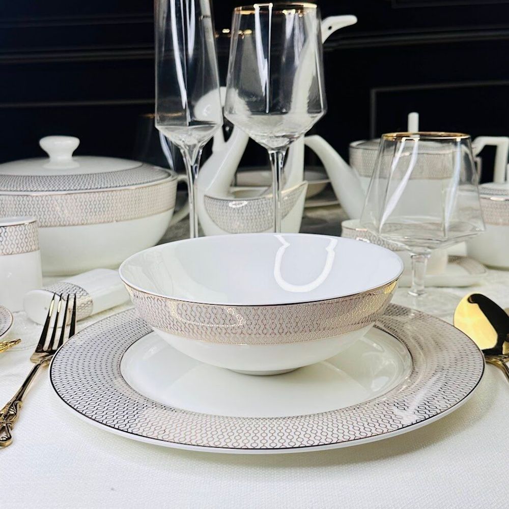 Lenardi 145-546 Набор из 6 салатников 18см СЕВИЛЬЯ в под.уп.(х6)Костяной фарфор