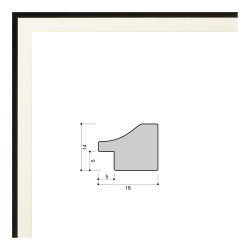 Фоторамка 21х30 см чёрно-белая, арт. 2130.676817