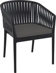 Кресло пластиковое Portofino, черный, темно-серый