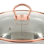 Кастрюля нерж, 4.5 л, крышка стекло, Daniks, Карлин, GS-01332G-22, индукц