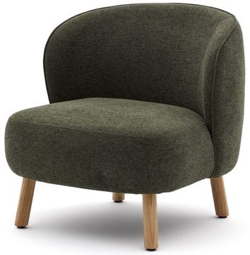 Кресло Ulit из зеленого шенилла с ножками из бука в натуральной отделке Испания LA Forma