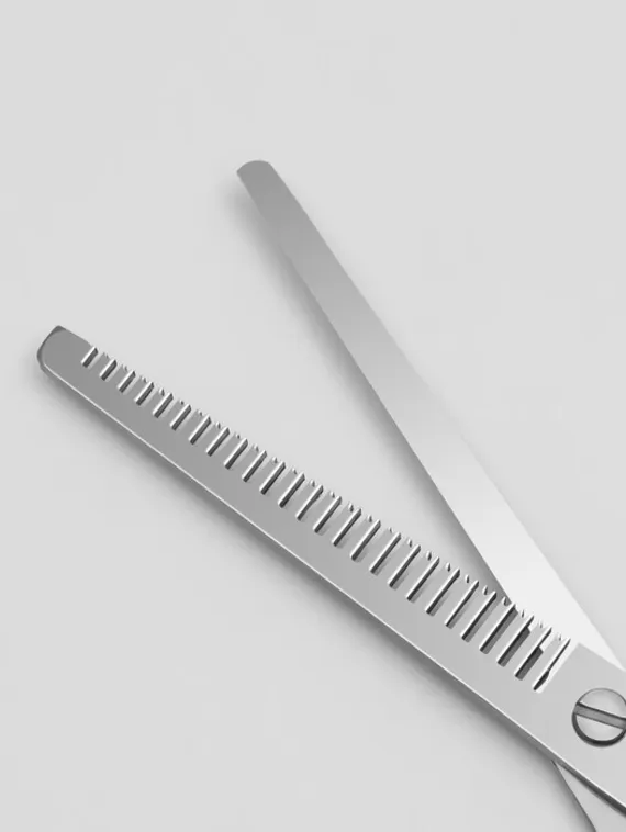 Ножницы филировочные с упором, лезвие — 6,5 см, цвет МИКС