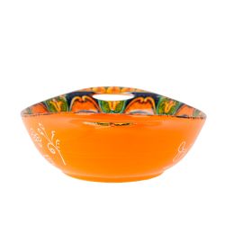 Салатник овальный с ручками "Arabesque" (оранжевый) 22х15,5см (min8) (транспортная упаковка)