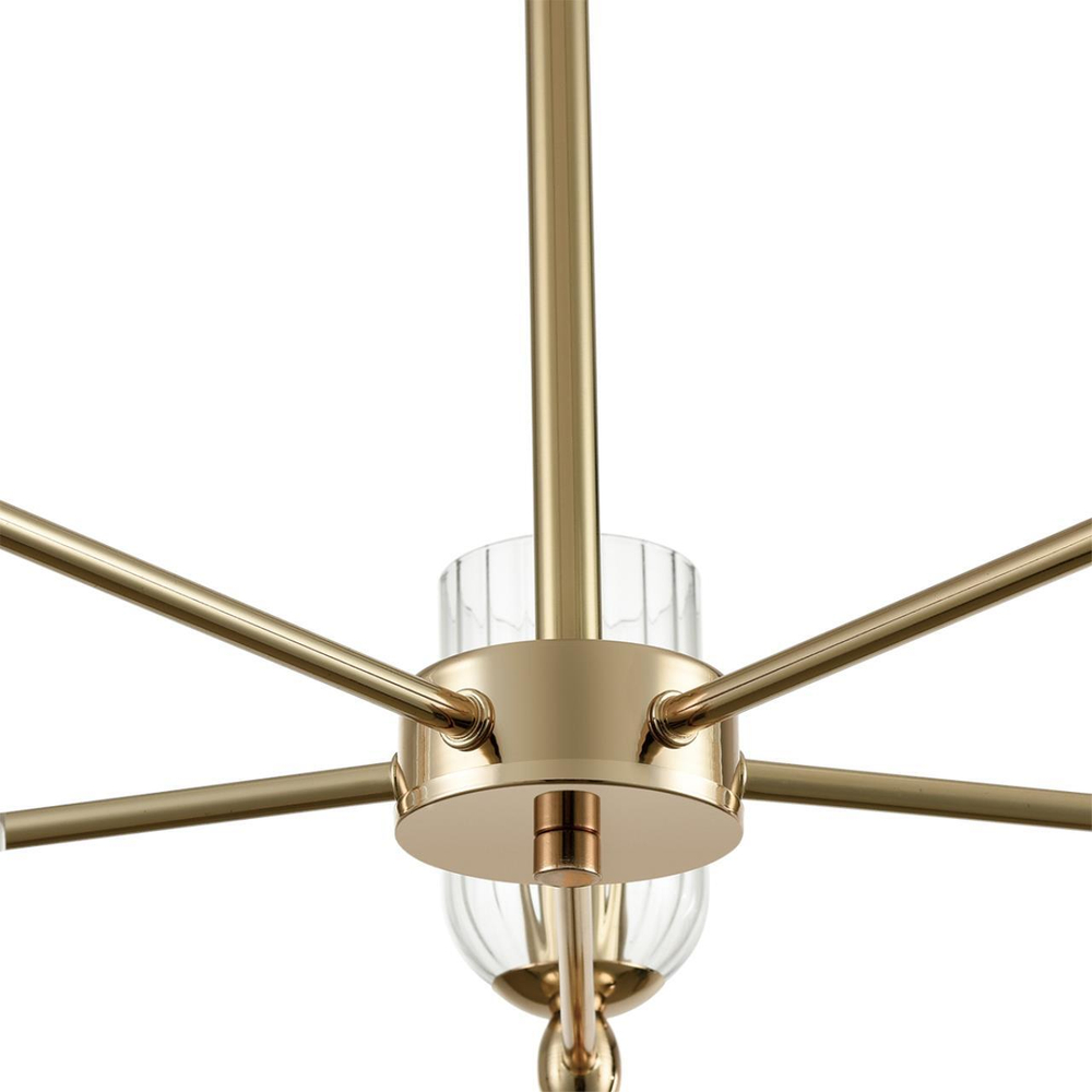 6586/10 MODERNI LN25 89 золото/прозрачный, металл/стекло Люстра подвесная E14 10*40W 220V KASSIA