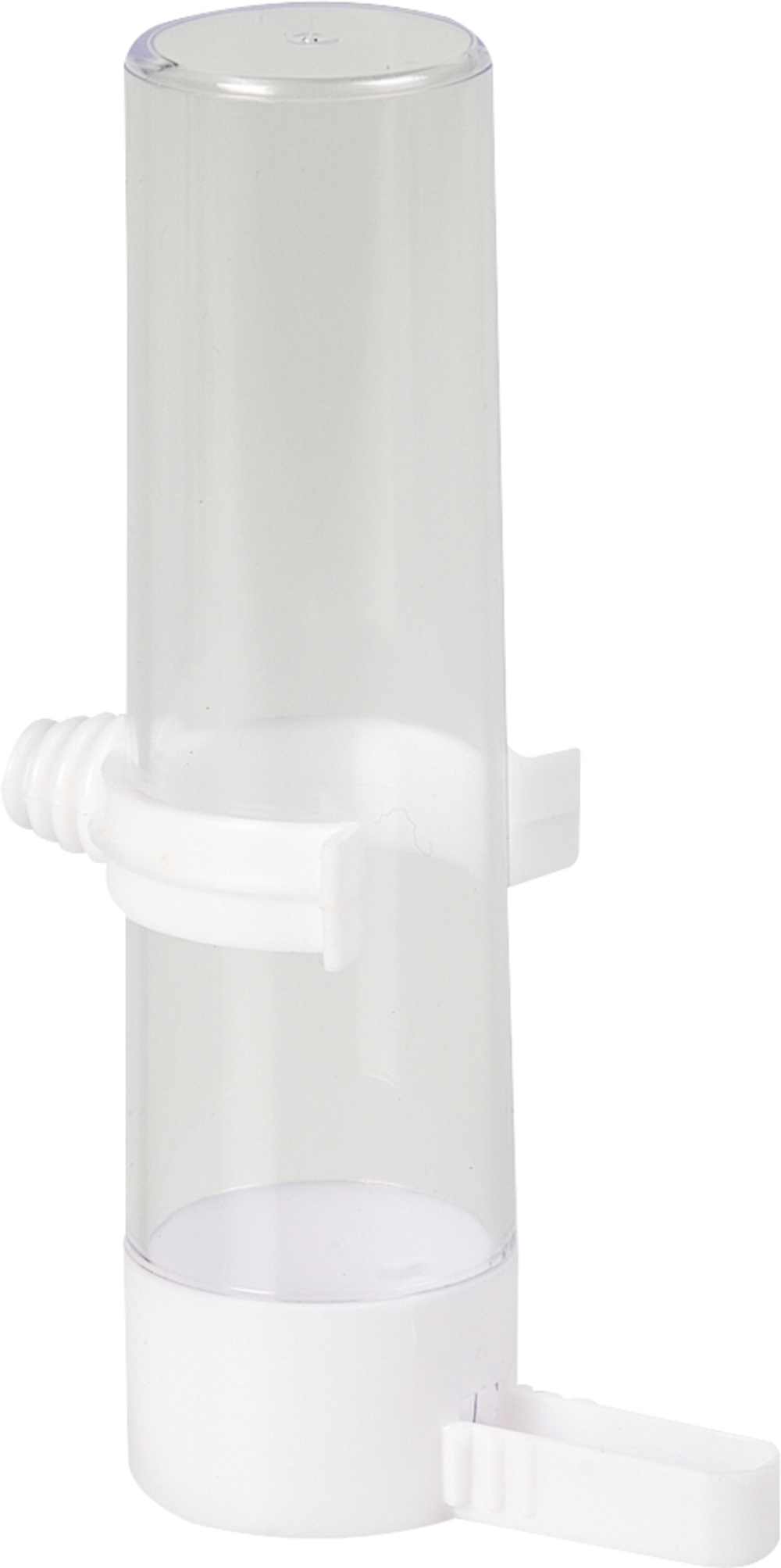 Поилка для птиц 120 мл, пластик, белая, Flamingo