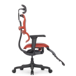 Кресло FALTO Ergohuman Ultra X9 GAMING с подножкой ( чёрный/ КРАСНЫЙ каркас /сетка Equator Red )