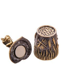 AM-3554 Наперсток «Лягушка медитация» (латунь)