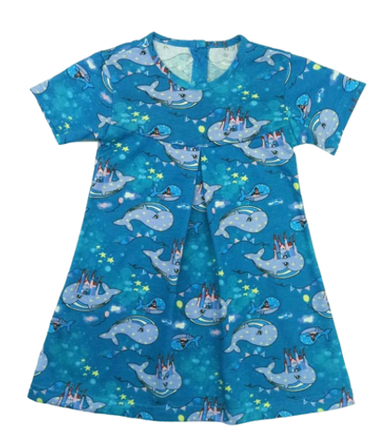 Платье 724/91 киты, домики