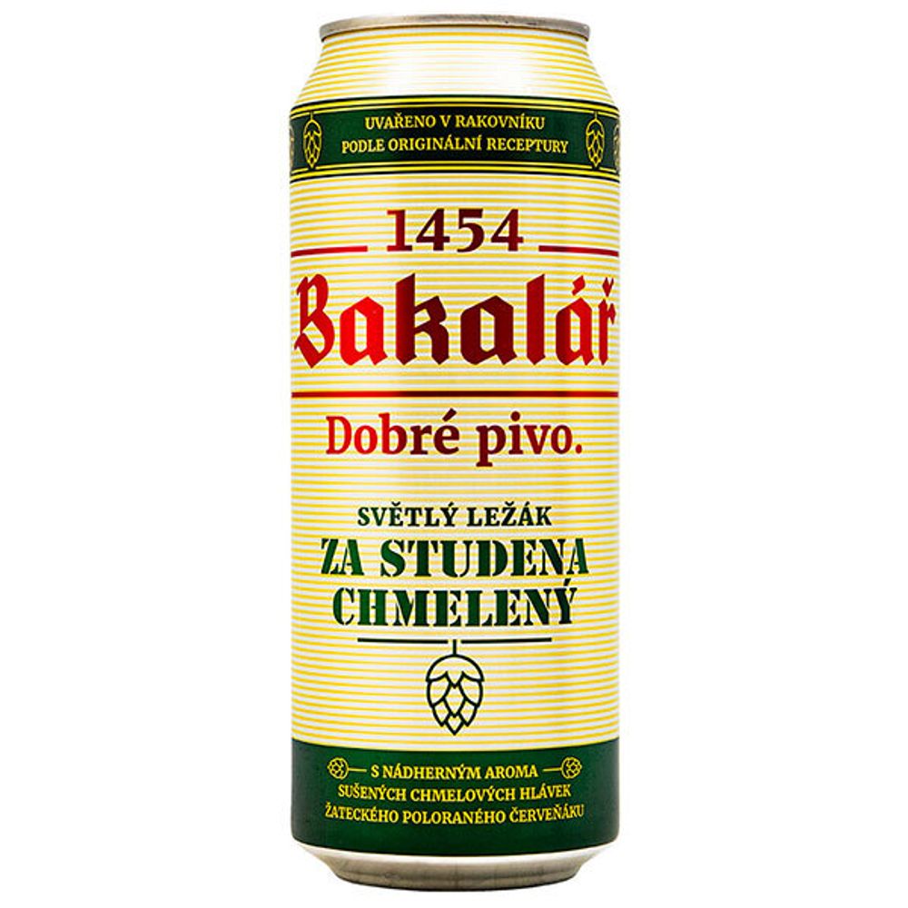 Пиво Бакалар Холодного охмеления / Bakalar Za Studena Chmeleny 0.5 - банка