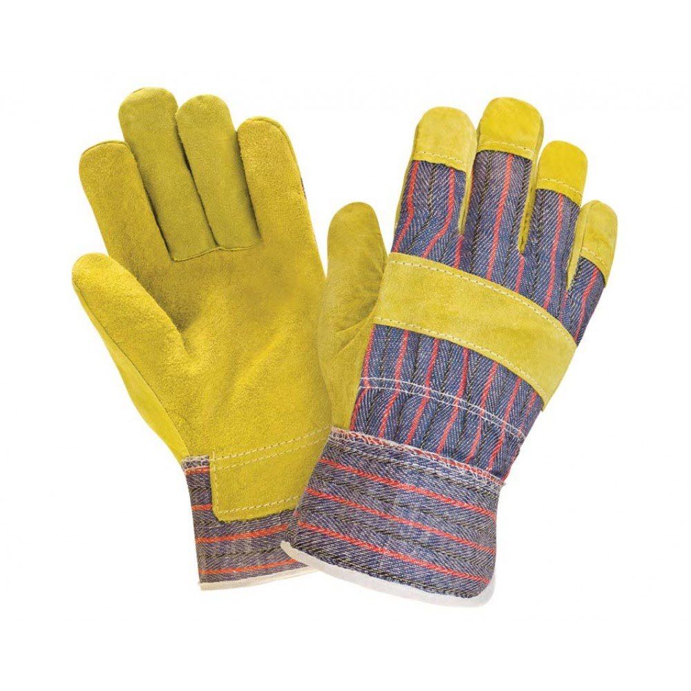 Перчатки спилковые комбинированные