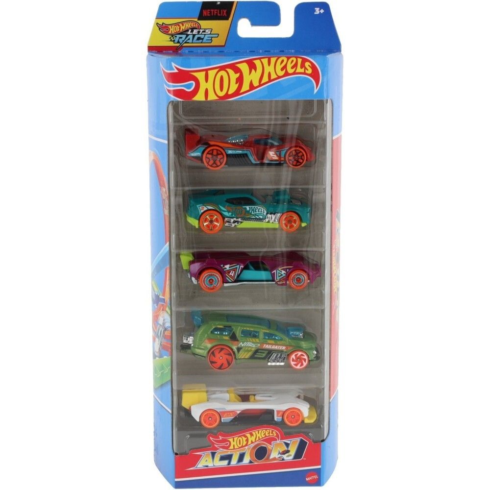 Hot Wheels - Small Action Cars 5-pack HTV45 / артикул   01806 HTV45  / GTIN 074299018060