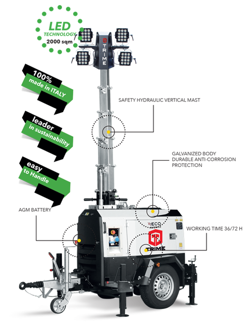 TRIME X-ECO BATTERY H аккумуляторная вышка освещения