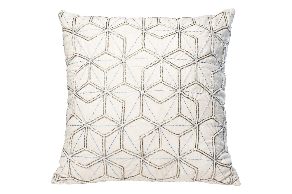 Подушка декоративная 45x45 Garda Decor Шестигранники белая