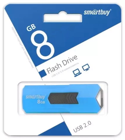 8GB USB Smartbuy Stream Blue