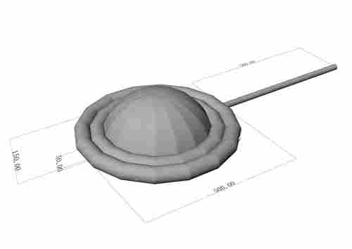 Надувное оборудование «Надувной живот» 5*5*1,5 м, серый