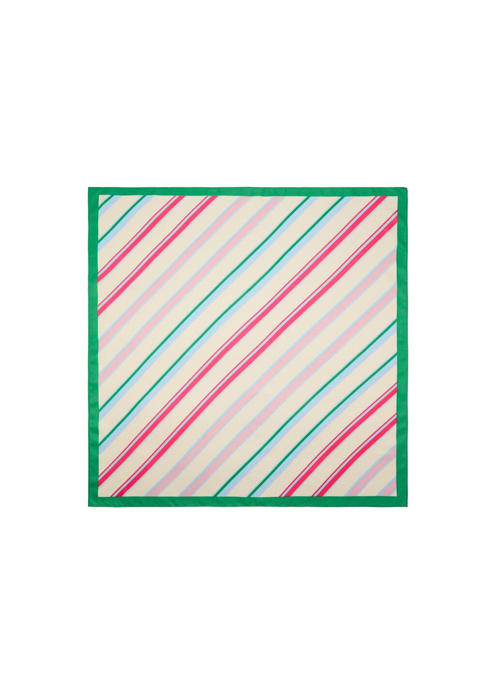 Платок с комбинированным принтом в полоску