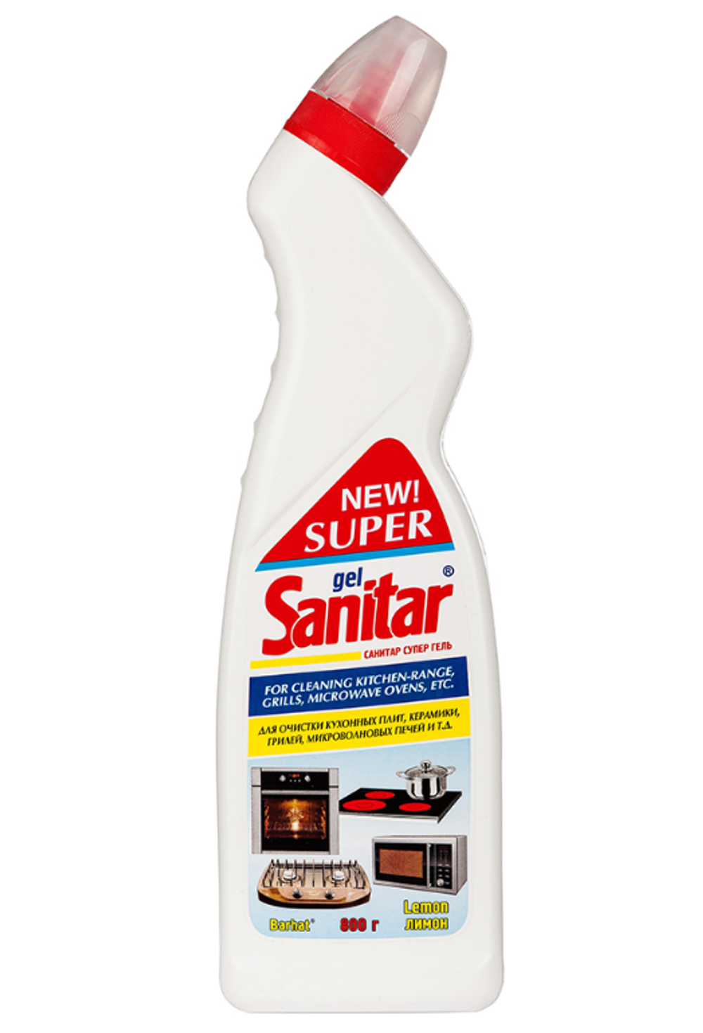 Средство чистящее для плит универсальное Barhat Super Sanitar, гель, 800 г