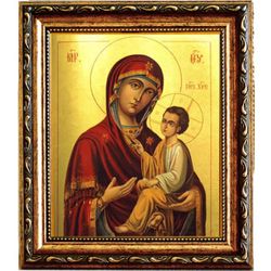 Тихвинская икона Божией Матери на холсте.