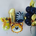 Шар (34"/86 см) Фигура, Большая голова Жирафа 1 шт.