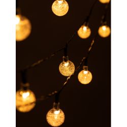 Садовая гирлянда ЭРА ERASF23-20 Атмосфера на солнечной батарее 7,8 м длина рабочая часть 5,8 м 2 режима 30 LED | Садовые декоративные светильники