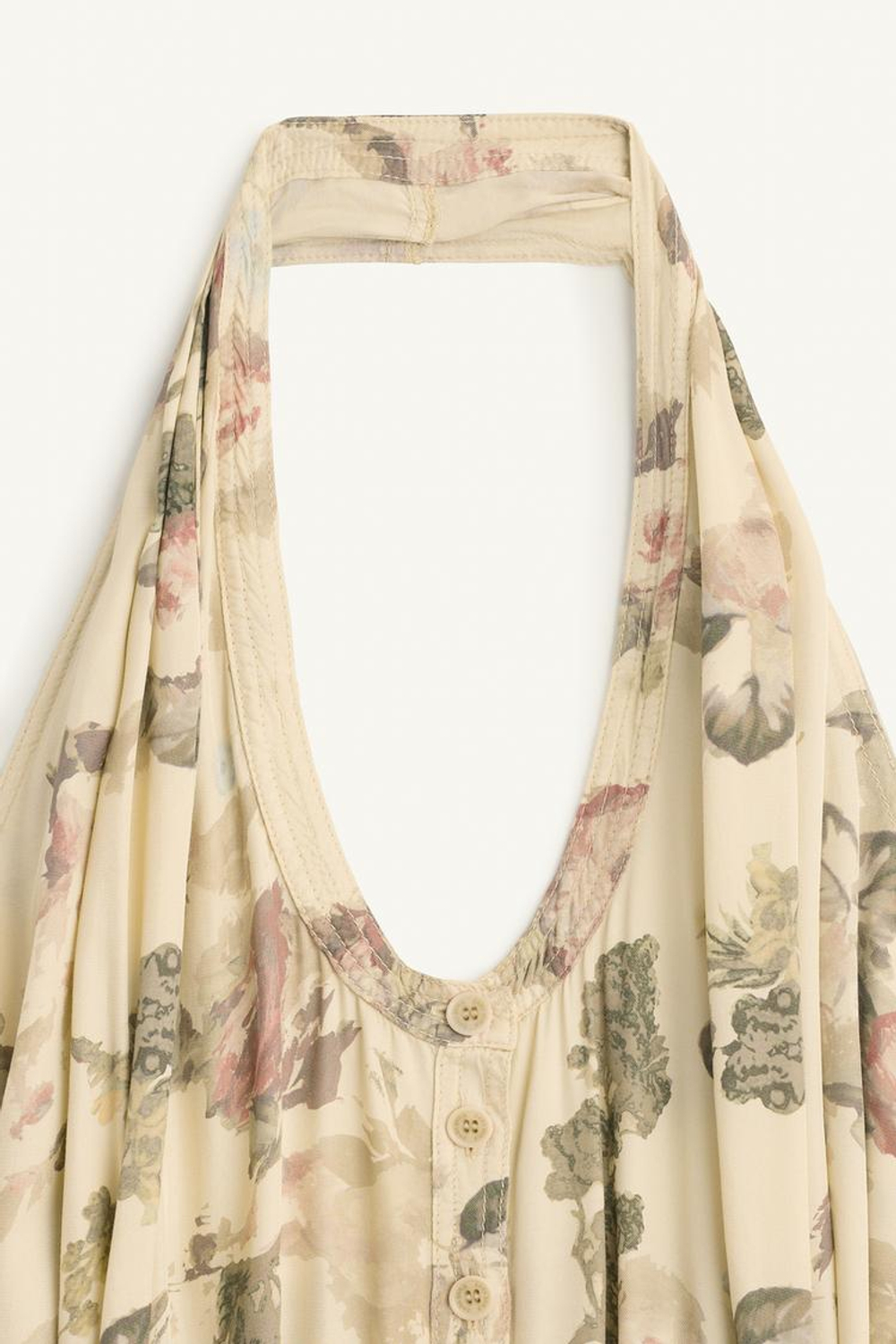 ZARA ПЛАТЬЕ МИДИ ИЗ ВИСКОЗЫ, С ПРИНТОМ
