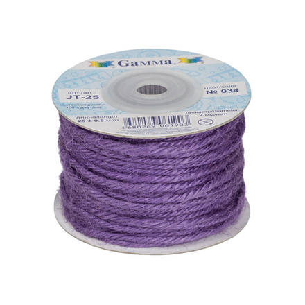 Шнур "Gamma", 2 мм, бечевка, цв.034 фиолетовый