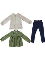 куртка с блузкой и джинсами