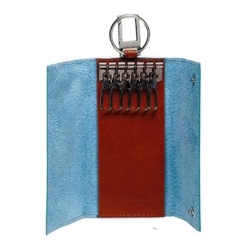 Ключница Piquadro Blue Square оранжевая из кожи (PC1397B2/AR)