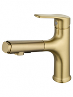 Смеситель для раковины с выдвижным изливом WONZON & WOGHAND, Брашированное золото (WW-AE4151-BG)